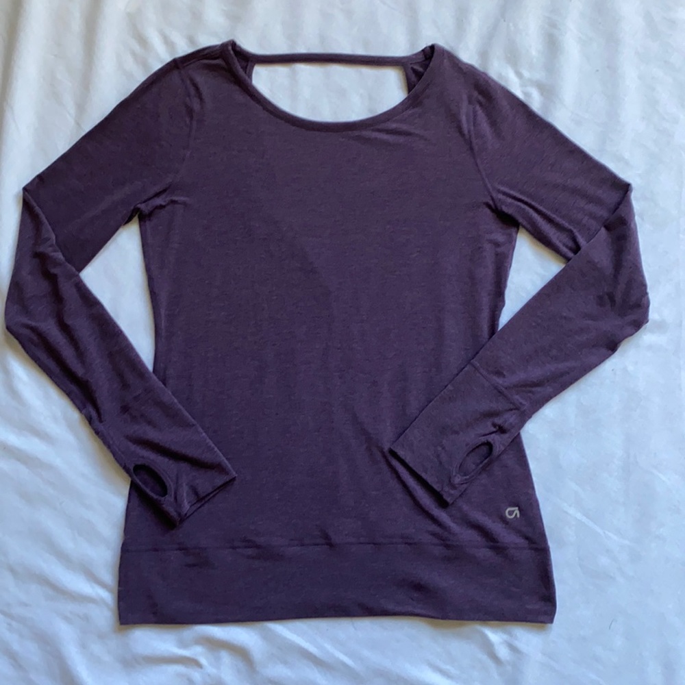 Gap Breathe Long Sleeve Open Back Top, Small